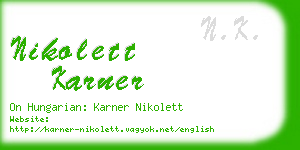 nikolett karner business card